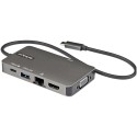 StarTech.com Adattatore multiporta USB-C a HDMI 4K 30 Hz o VGA 1080p - Convertitore USB C con HUB USB a 3 porte e 100W Power...