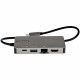 StarTech.com Adattatore multiporta USB C a HDMI 4K 30 Hz o VGA 1080p Convertitore USB C con HUB USB a 3 porte e 100W Power...