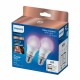 Philips LED Lampadina Smart Dimmerabile Luce Bianca o Colorata Attacco E27 60W Goccia 2Pezzi 929002383641