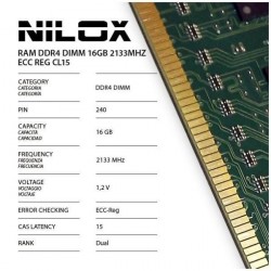 Nilox RAM DDR4 16GB 2133MHZ ECC REG CL15