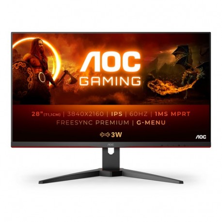 AOC G2 U28G2AEBK LED display 71,1 cm 28 3840 x 2160 Pixel 4K Ultra HD Nero