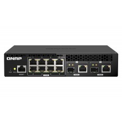 QNAP QSW M2108R 2C switch di rete Gestito L2 2.5G Ethernet 10010002500 Supporto Power over Ethernet PoE Nero