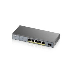 ZyXEL GS1350 6HP EU0101F switch di rete Gestito L2 Gigabit Ethernet 101001000 Supporto Power over Ethernet PoE Grigio