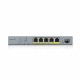 ZyXEL GS1350 6HP EU0101F switch di rete Gestito L2 Gigabit Ethernet 101001000 Supporto Power over Ethernet PoE Grigio