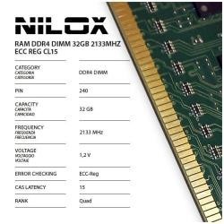 Nilox RAM DDR4 32GB 2133MHZ ECC REG CL15