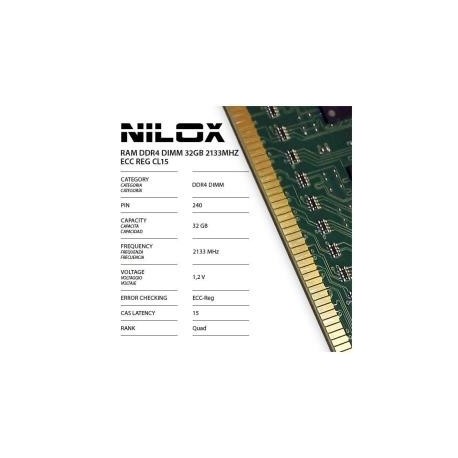 Nilox RAM DDR4 32GB 2133MHZ ECC REG CL15