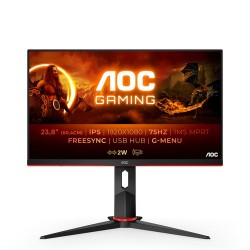 AOC G2 24G2U5BK Monitor PC 60,5 cm 23.8 1920 x 1080 Pixel Full HD LED Nero, Rosso