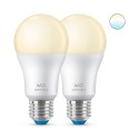 Philips Lampadina Smart Dimmerabile Luce Bianca Calda AttaccoE27 60W Goccia 2Pezzi 929002450232