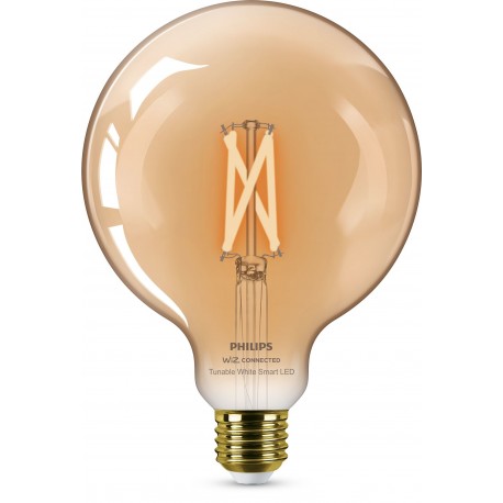 Philips LED Lampadina Smart Filament Ambrata Dimmerabile Luce Bianca da Calda a Fredda Attacco E27 50W Globo 929003017921
