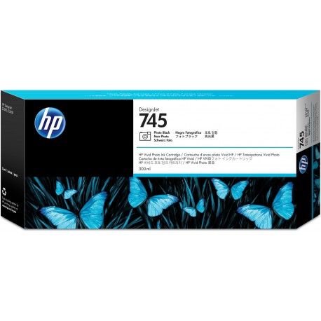 HP Cartuccia Inchiostro Nero Fotografico DesignJet 745, 300 ml F9K04A