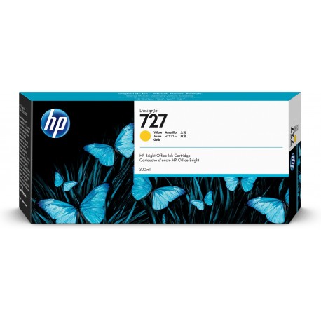 HP Cartuccia inchiostro giallo DesignJet 727, 300 ml F9J78A