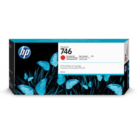 HP Cartuccia di inchiostro rosso cromatico 746 DesignJet da 300 ml P2V81A