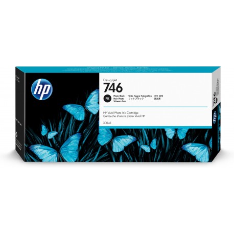 HP Cartuccia di inchiostro nero fotografico DesignJet 746 da 300 ml P2V82A