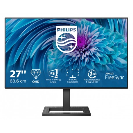 Philips E Line 275E2FAE00 Monitor PC 68,6 cm 27 2560 x 1440 Pixel 4K Ultra HD LED Nero